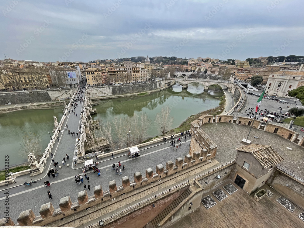 Roma, il Tevere ed i suoi ponti da Castel Sant'Angelo
