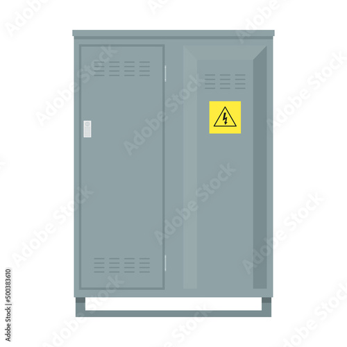 Electrical cabinet cartoon vector. free space for text. wallpaper. copy space.