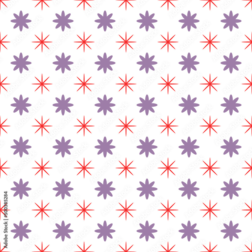 Seamless Pattern: Abstract simple blooming flower wallpaper background Seamless Pattern: Abstract simple blooming flower wallpaper background