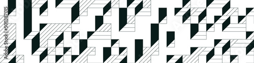 Implementation of Edward Zajec’s “Il Cubo” from 1971. Essentially a Truchet tile set of 8 tiles and rules for placement art illustration