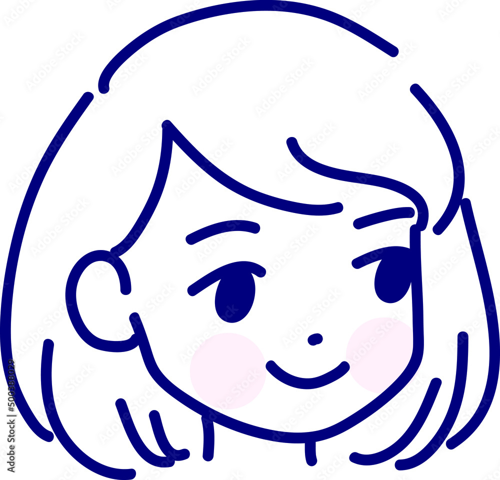 Photo &amp; Art Print Vector drawing cute cartoon face, wenpei