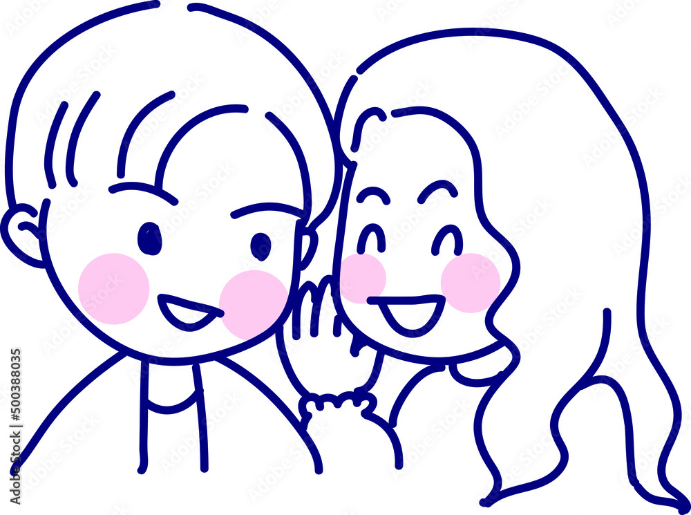 Vector drawing cute cartoon face Vector drawing cute cartoon face