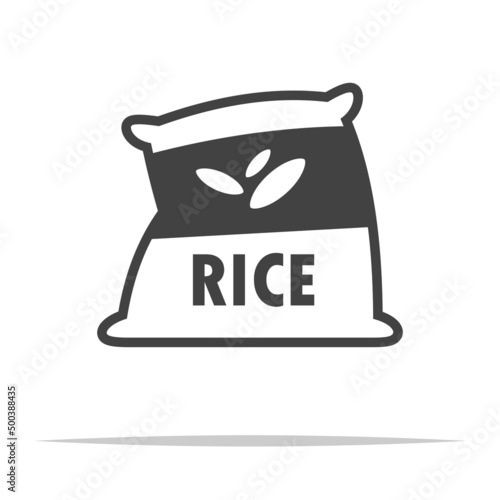 Sack of rice icon transparent vector isolated