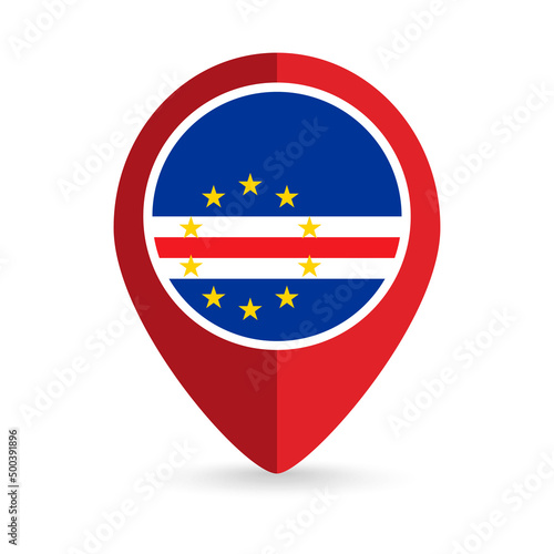 Map pointer with contry Cape Verde. Cape Verde flag. Vector illustration. Free Download Map pointer with contry Cape Verde. Cape Verde flag. Vector illustration. - GFXLoad