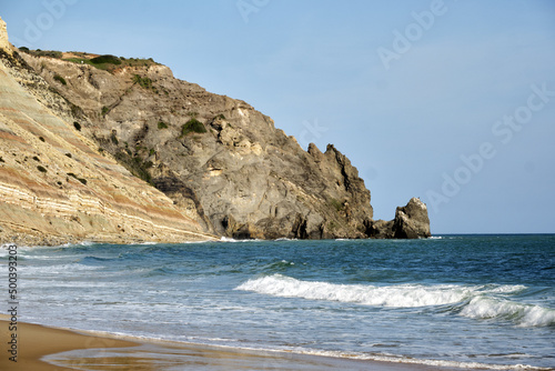 praia da luz beach, algarve, portugal photo