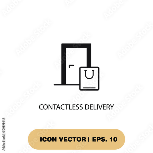 contactless delivery icons  symbol vector elements for infographic web