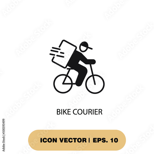 bike courier icons  symbol vector elements for infographic web