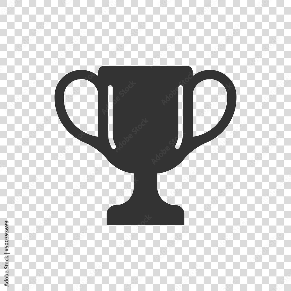 Trophy cup icon in flat style. Goblet prize vector illustration on isolated background. Award sign business concept. Trophy cup icon in flat style. Goblet prize vector illustration on isolated background. Award sign business concept.