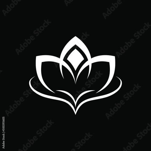an illustration of a lotus logo with a unique variation, for a SPA company