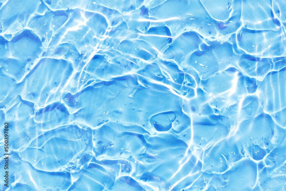 Obraz premium 水 ジェル 波 ブルー テクスチャ 背景