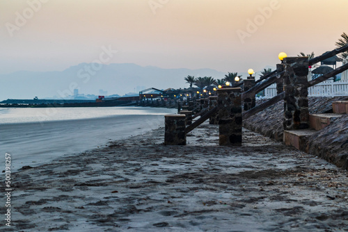 Early morning hour by the beach. Outdoors