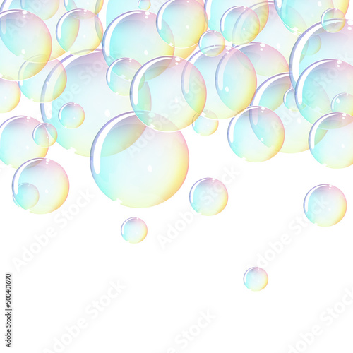 Rainbow bubbles background