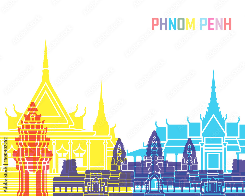 Phnom Penh skyline pop