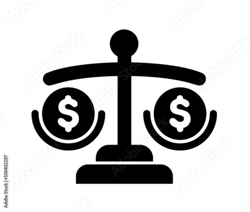 Money balance vector icon illustration
