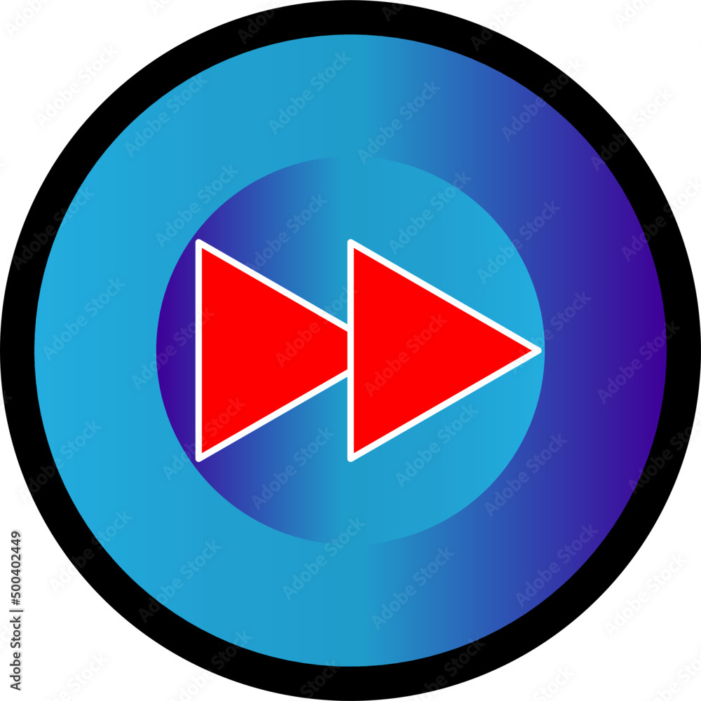 Round fast rewind icon, vector button for websites and internet music and video applications Round fast rewind icon, vector button for websites and internet music and video applications