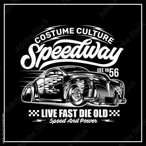Eye Catching VINTAGE CAR ILLUSTRATION GRAPHIC