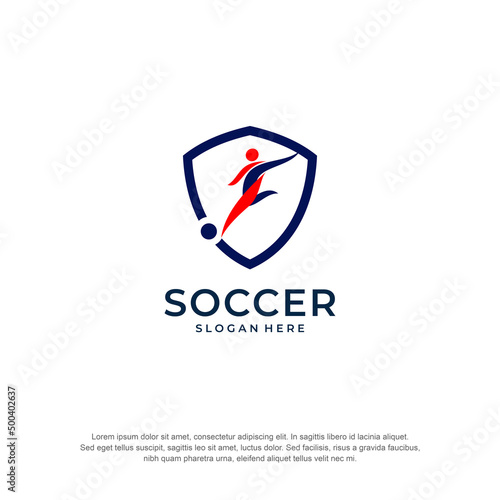 soccer liga logo premium vector