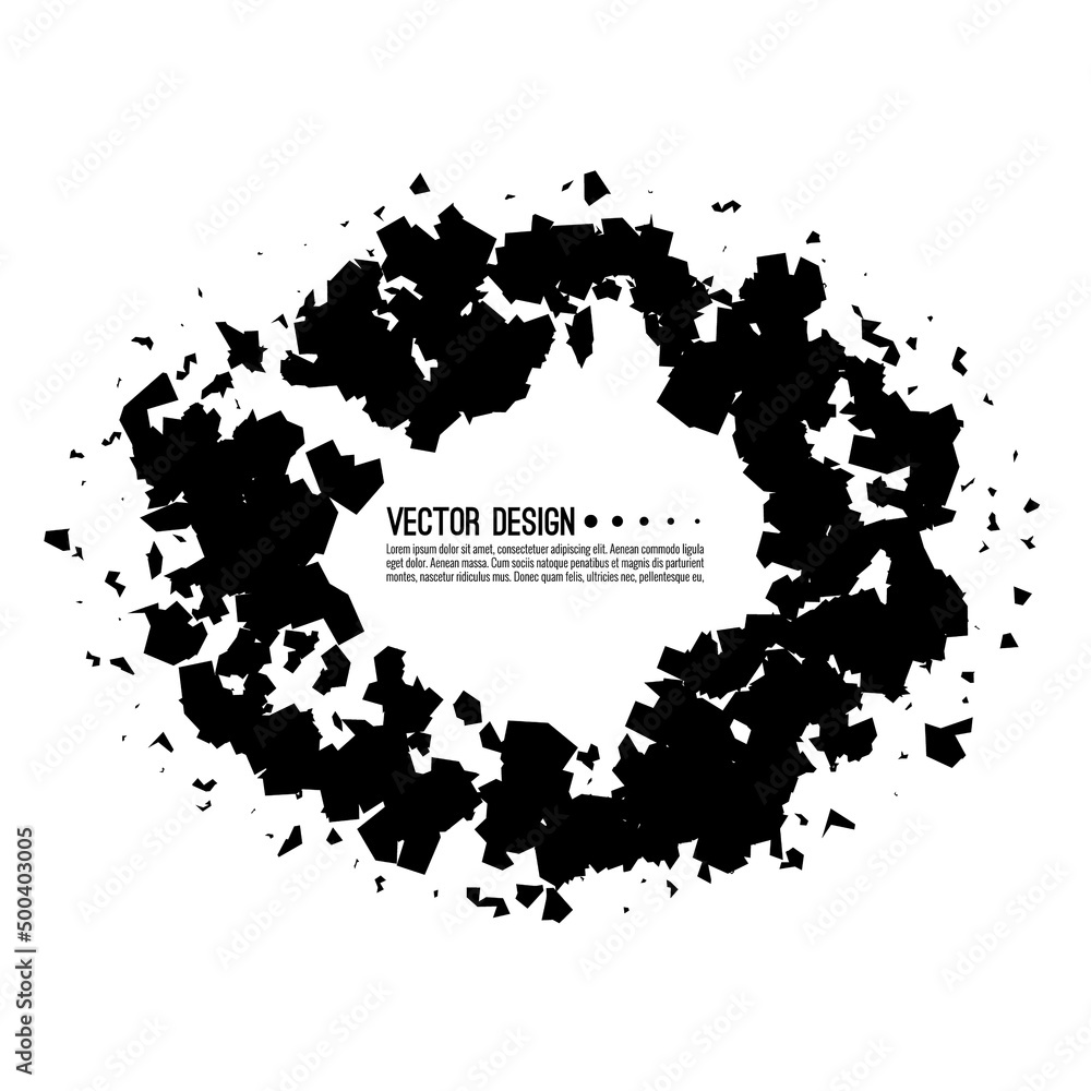 Fototapeta premium Explosive black banner.