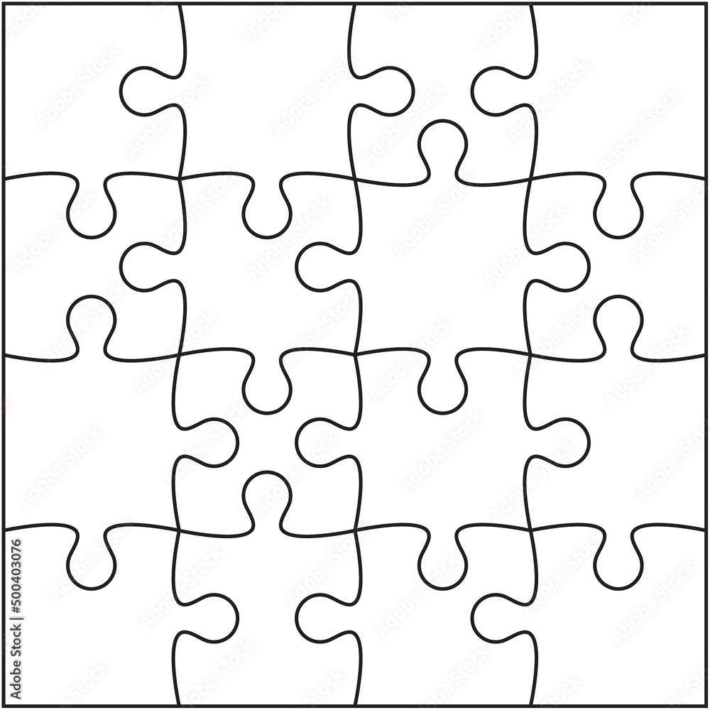 Jigsaw puzzle vector