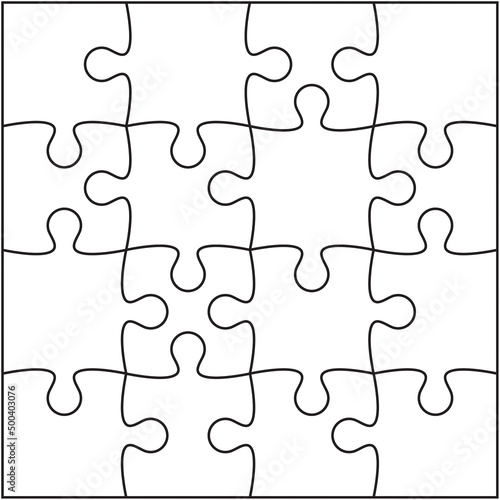Jigsaw puzzle vector