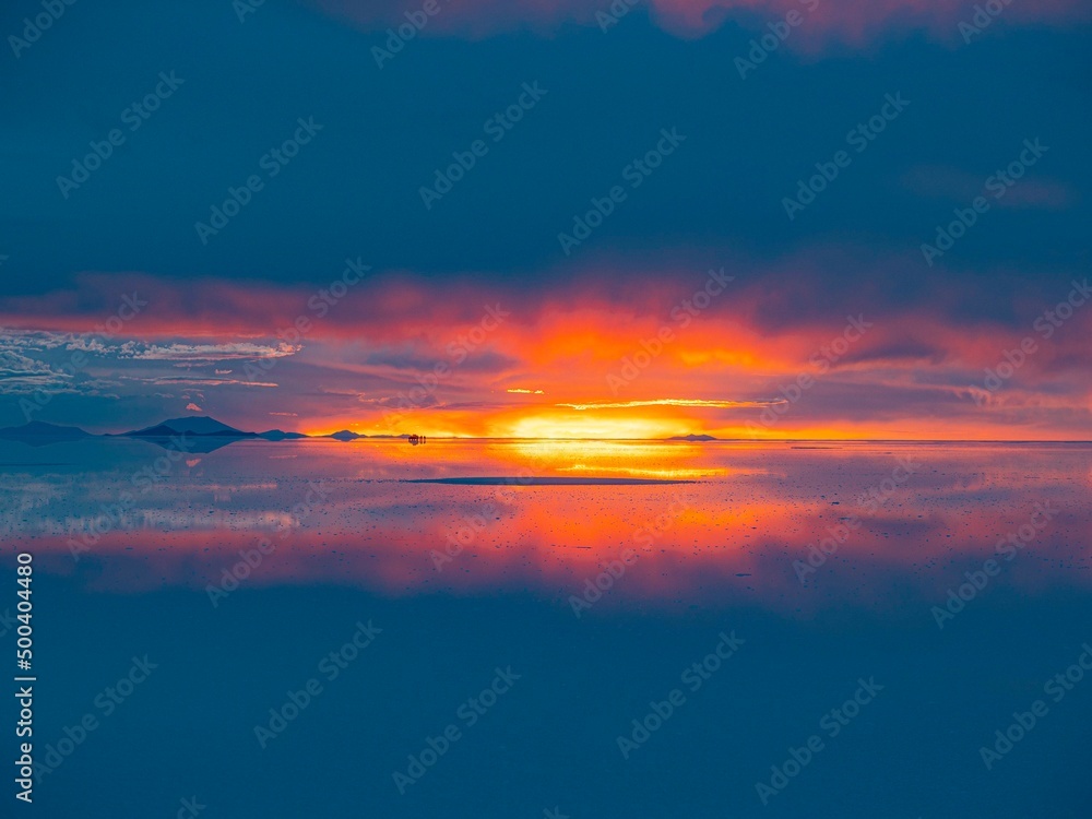 Sunset at Salar de Uyuni 