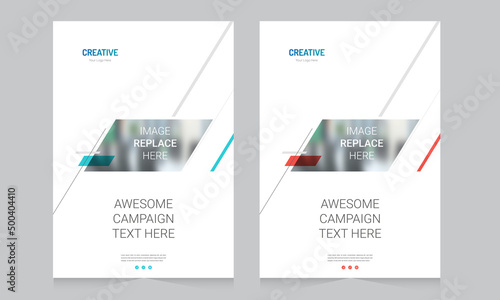 Cover design for annual report and business catalog, magazine, flyer or booklet. Brochure template layout. A4 cover vector EPS-10