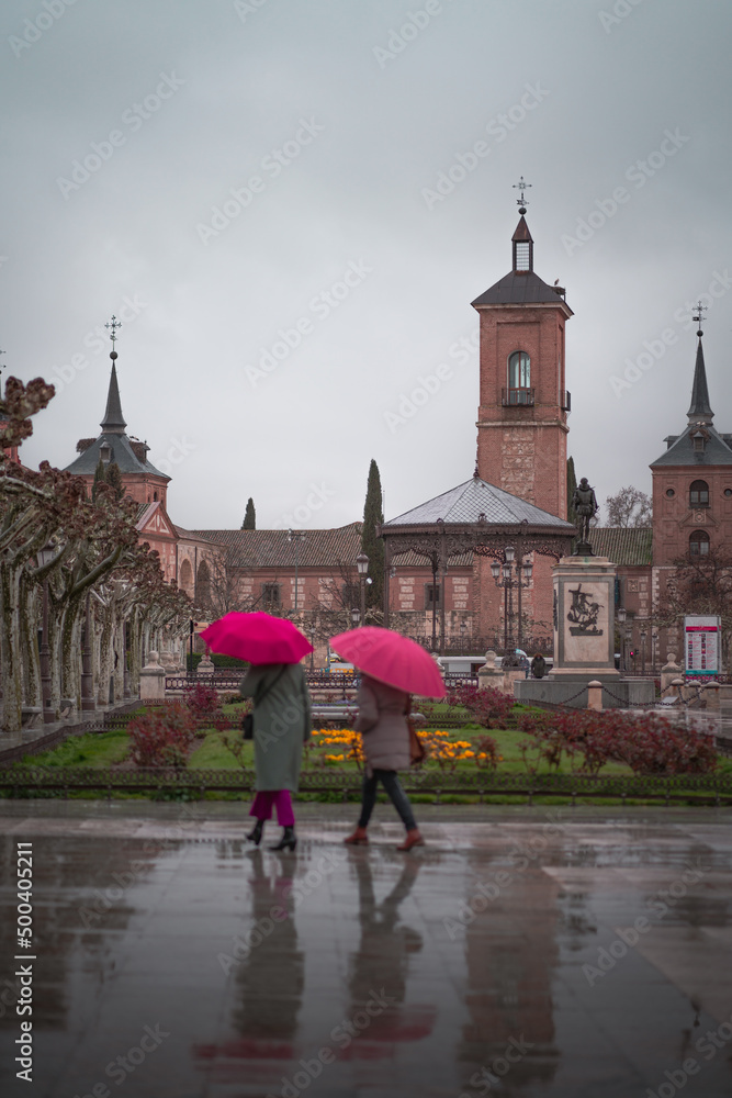 Obraz premium Rain in town