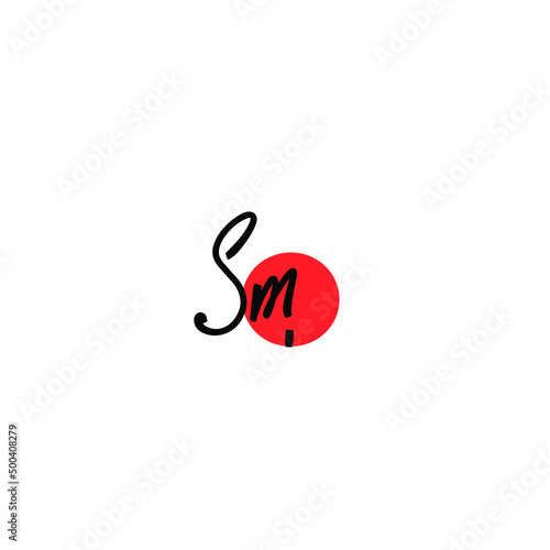 Initial Letter Sm Logo - Handwritten Signature Logo