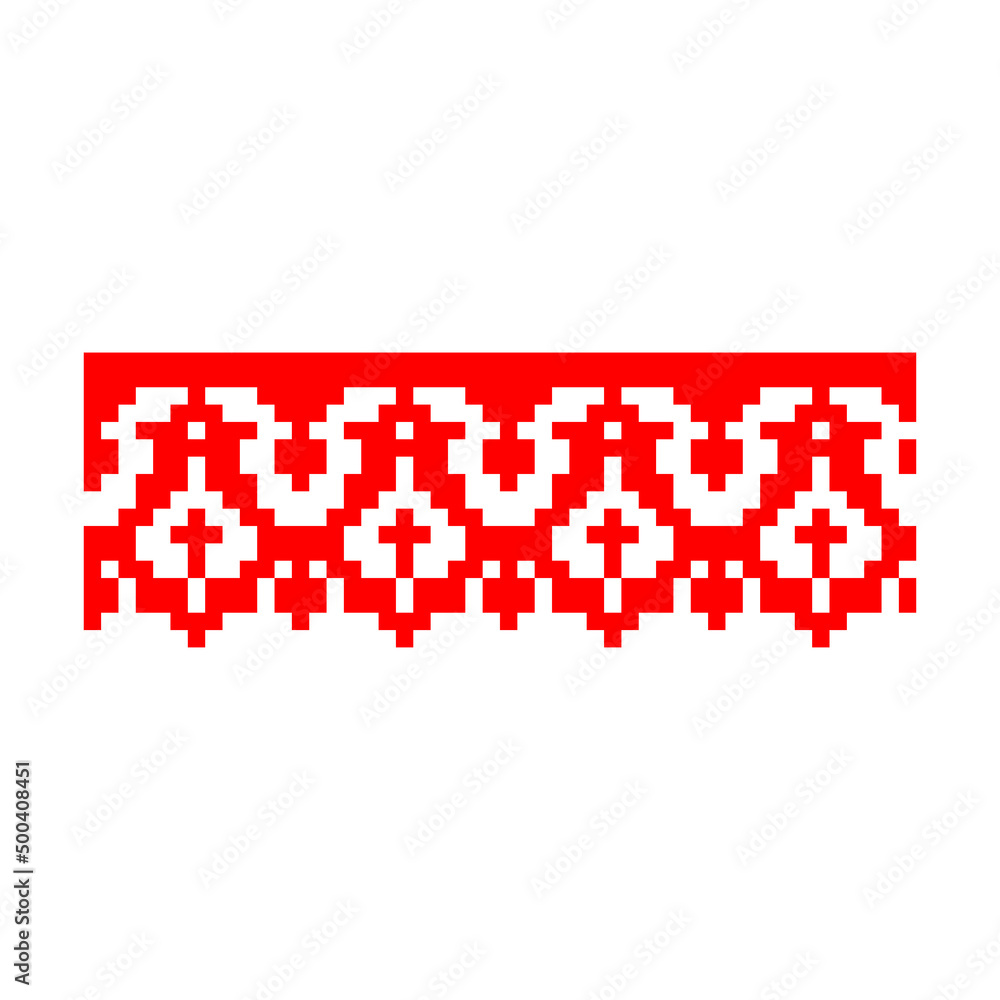 Pixelized pattern Vyshyvanka Traditional Ethnic Ukrainian Seamless Pattern slavic ornament Pixelized pattern Vyshyvanka Traditional Ethnic Ukrainian Seamless Pattern slavic ornament