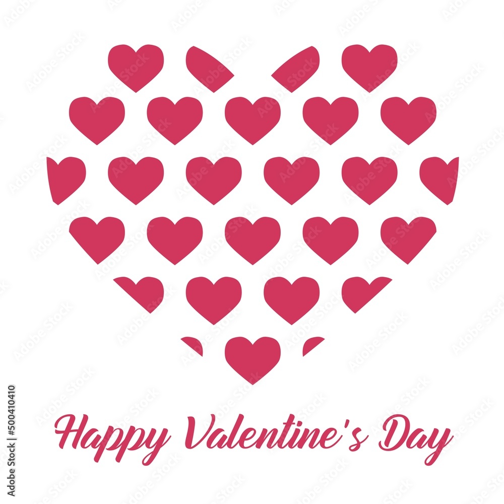 Happy Valentine’s Day heart romantic vector illustration