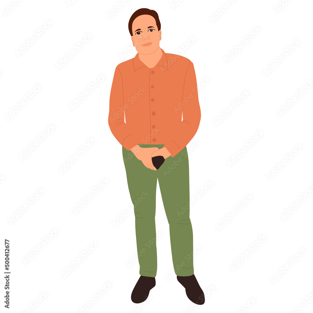 Obraz premium man flat design, on white background