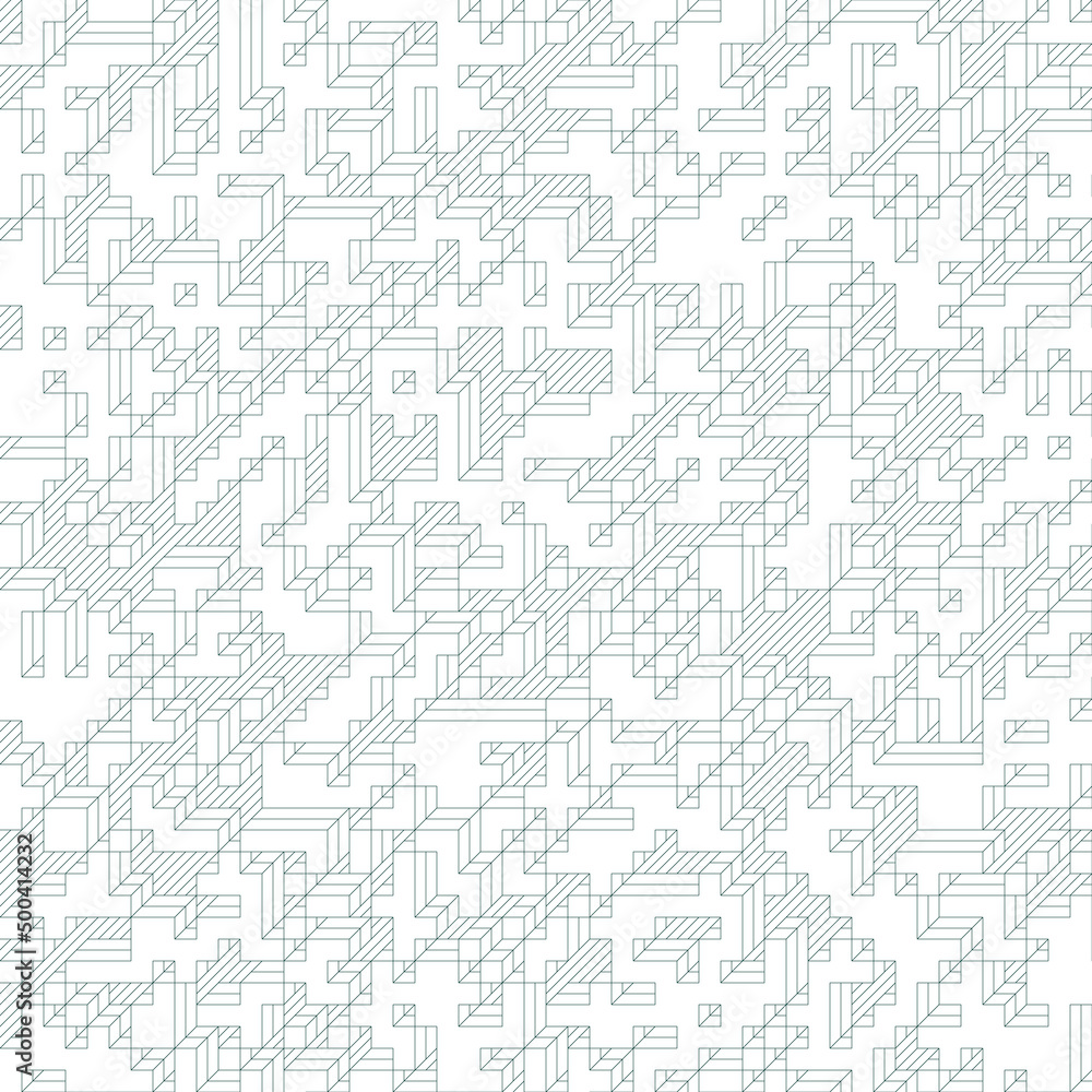 Implementation of Edward Zajec’s “Il Cubo” from 1971. Essentially a Truchet tile set of 8 tiles and rules for placement art illustration Implementation of Edward Zajec’s “Il Cubo” from 1971. Essentially a Truchet tile set of 8 tiles and rules for placement art illustration