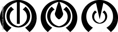 Iconos de apagado futuristas