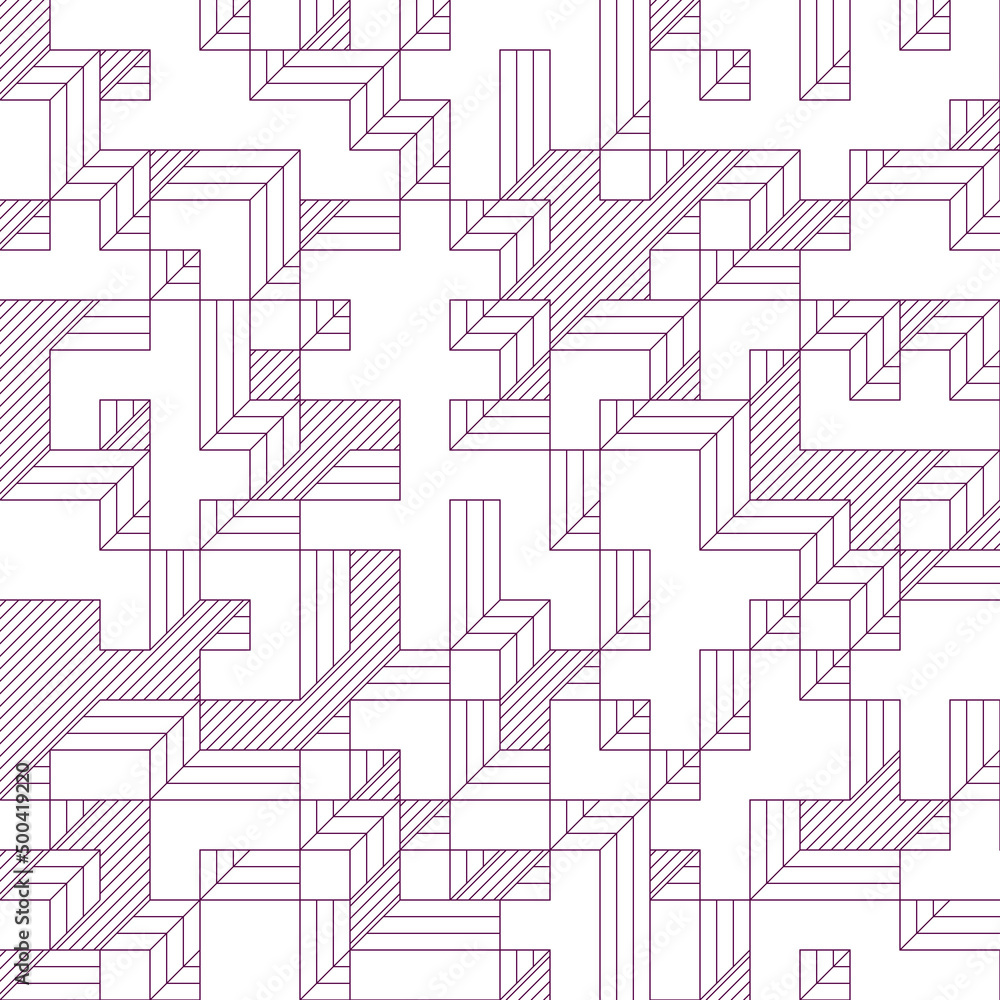 Implementation of Edward Zajec’s “Il Cubo” from 1971. Essentially a Truchet tile set of 8 tiles and rules for placement art illustration Implementation of Edward Zajec’s “Il Cubo” from 1971. Essentially a Truchet tile set of 8 tiles and rules for placement art illustration