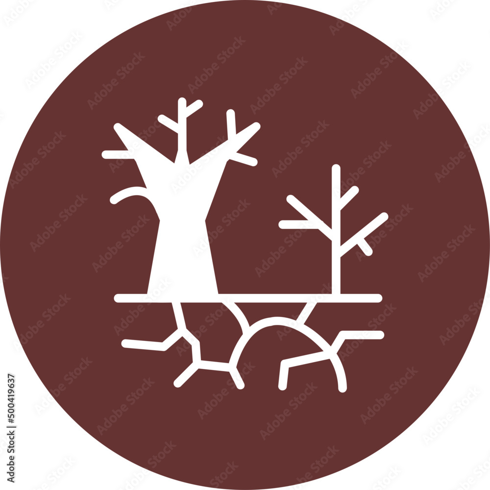 Obraz premium Desertification Icon