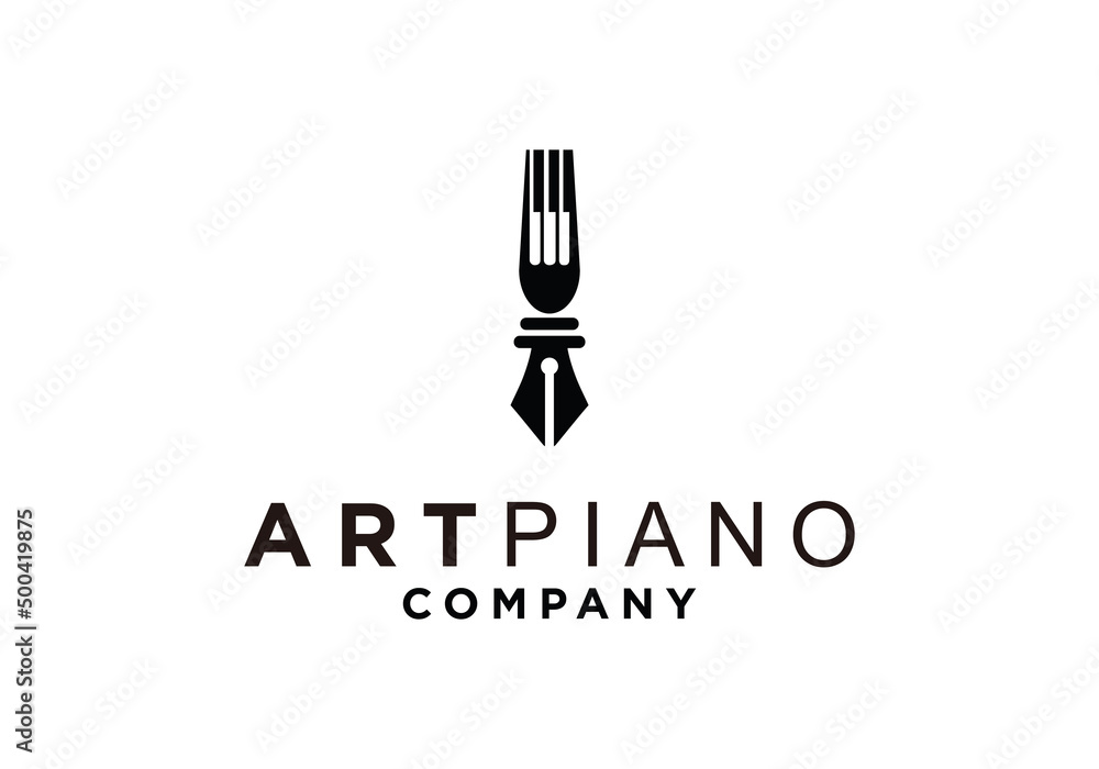 pen creative piano logo design inspiration pen creative piano logo design inspiration