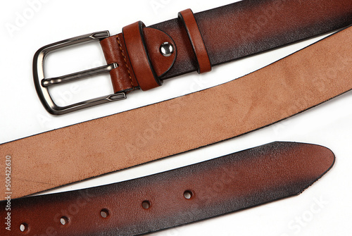 Men's belt made of genuine animal leather