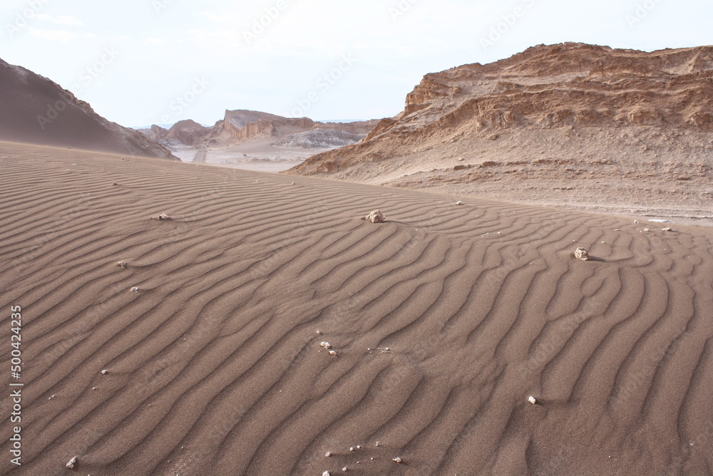 Panoramic view on Valle de la Luna. Atacama desert. Chile. South America Panoramic view on Valle de la Luna. Atacama desert. Chile. South America