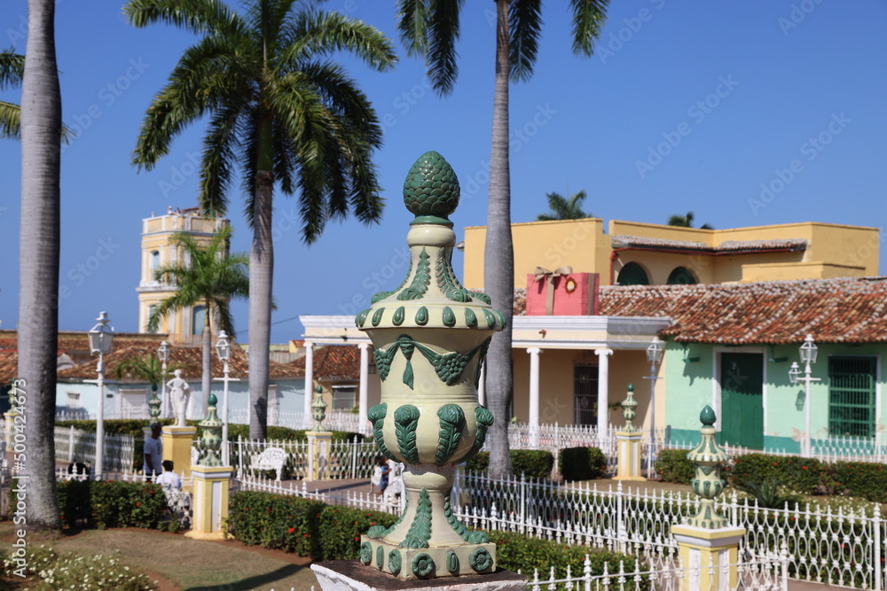 The main square in Trinidad, Cuba