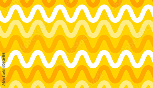 Pasta yellow abstract banner with wavy lines