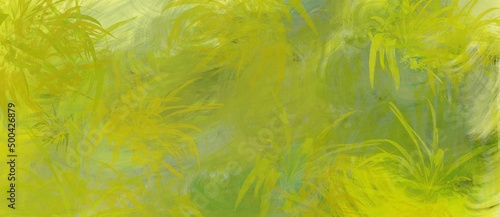 green grass in the wind