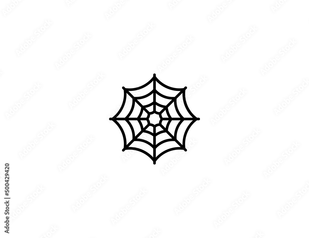 Spider Web vector icon. Isolated Spider Web flat illustration