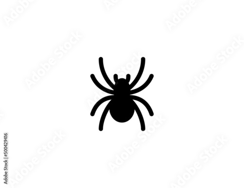 Spider vector icon. Isolated spider flat illustration