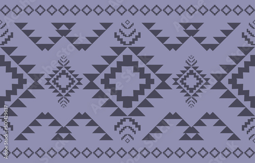 Navajo native american fabric seamless pattern,geometric tribal ethnic traditional background, design elements, design for carpet,wallpaper,clothing,rug,interior,embroidery vector illustration.