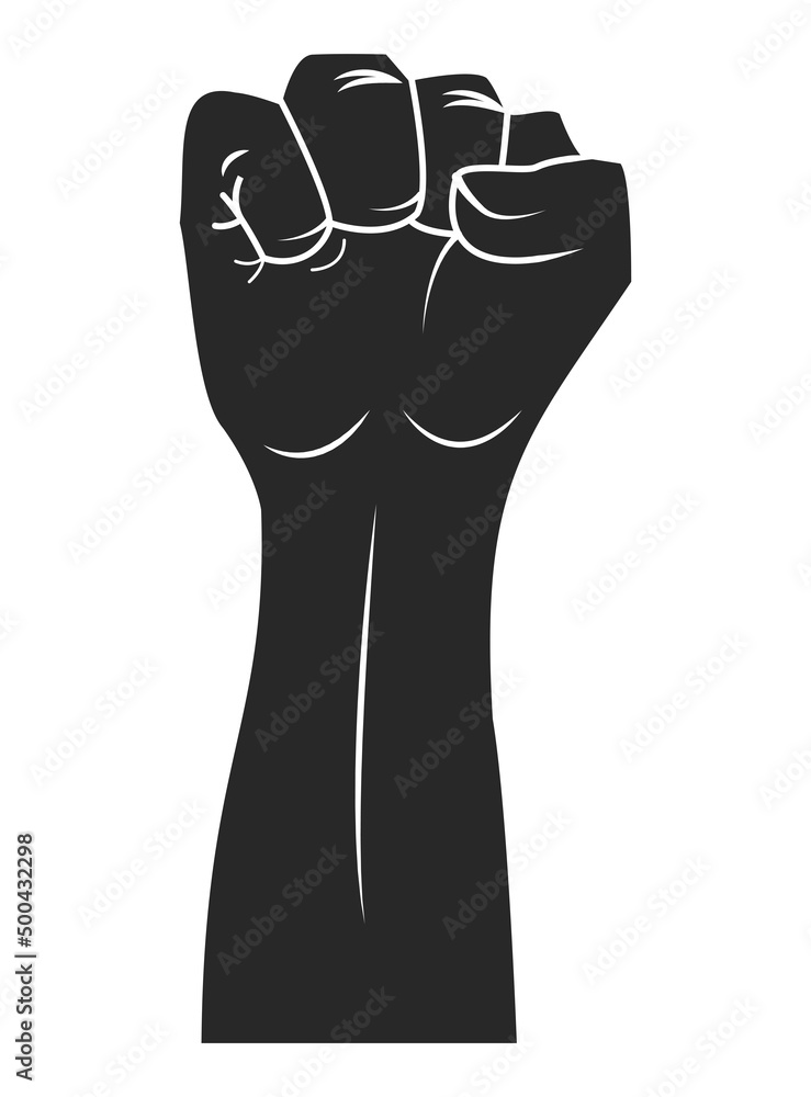 fist hand silhouette fist hand silhouette