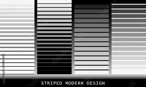 Set of seamless striped patterns, textures. Vector