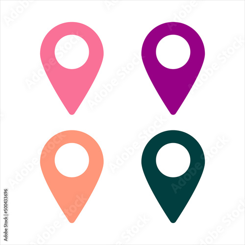 Pin icon vector. Location sign isolated on white background. Navigation map. search concept. Flat style for graphic design