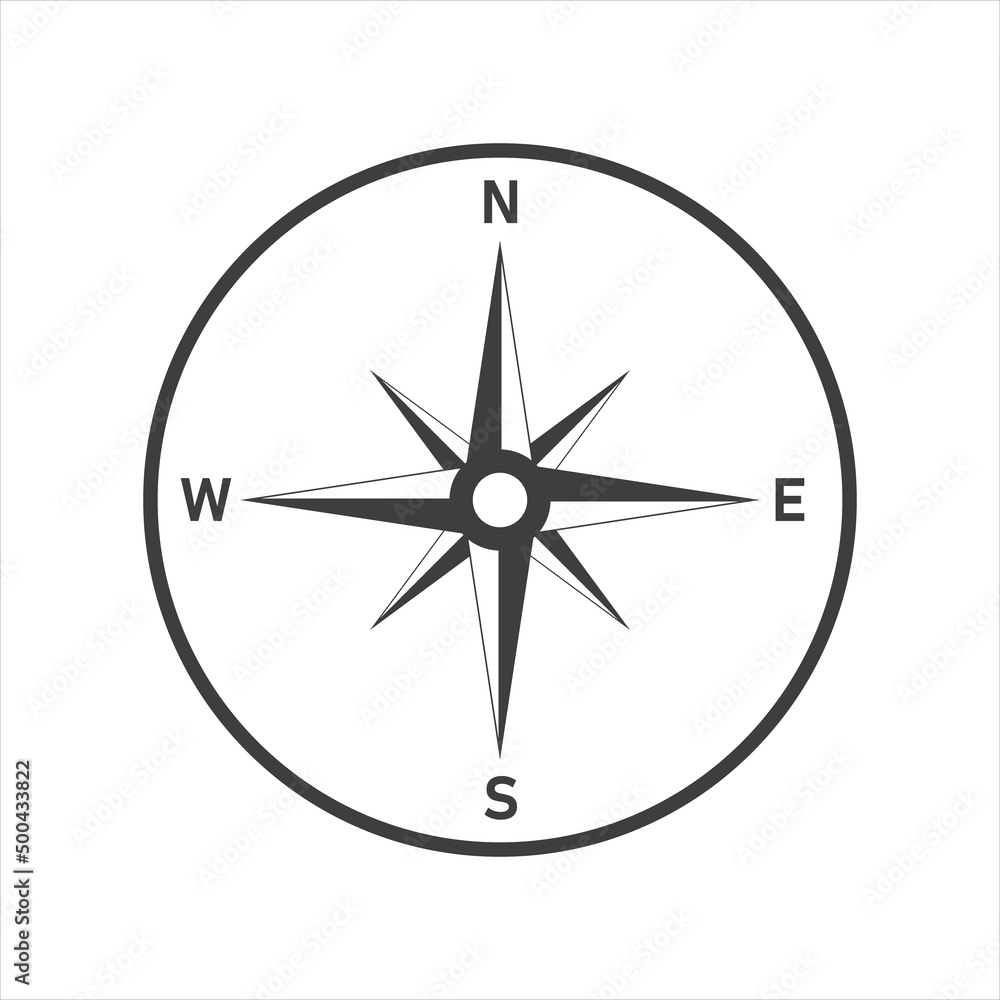 Compass icon vector on white background. EPS 10 Compass icon vector on white background. EPS 10