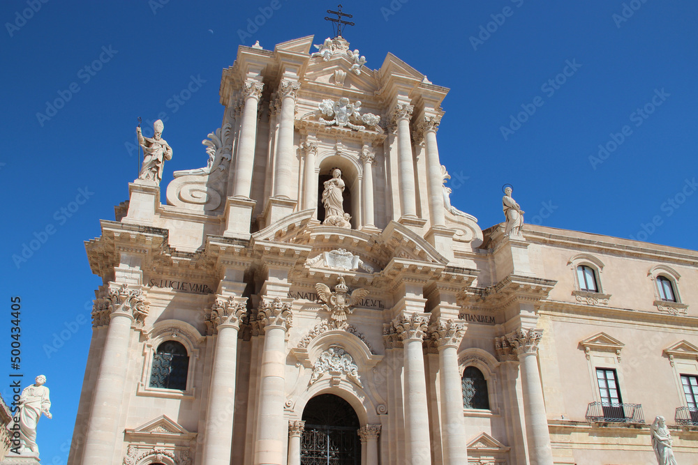 baroque cathedral in siracusa in sicily (italy) 
