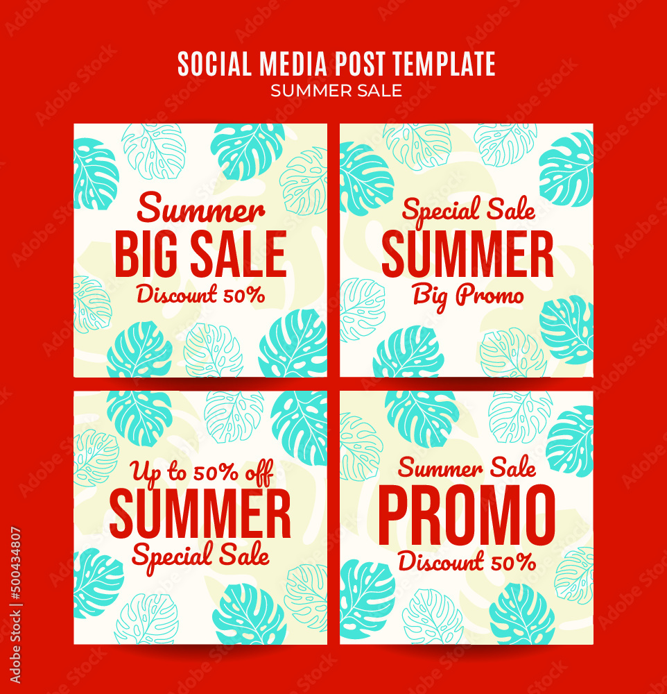 Happy Summer Sale Web Banner for Social Media Square Poster, banner, space area and background Happy Summer Sale Web Banner for Social Media Square Poster, banner, space area and background